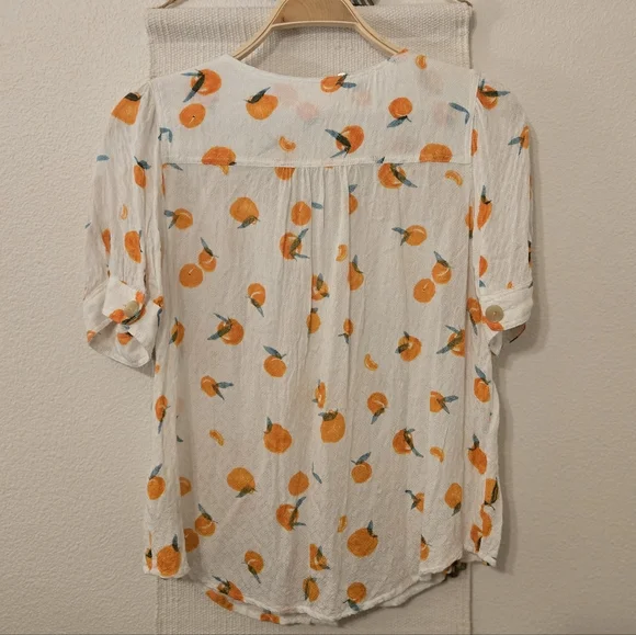 Anthropologie Maeve Hansley Blouse Top 6 Oranges EUC! - Picture 5 of 8